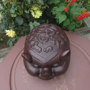 Yixing Zisha Teapot ※ ● 〓 Скальптурная экономия танк ★ Свинья Зодиака Большой 42 см длиной или двойной 11 бесплатная доставка