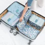 Túi lưu trữ du lịch sáu mảnh phù hợp với hành lý phân loại gói du lịch quần áo túi du lịch quần áo dung lượng lớn túi lưu trữ vali lock&lock