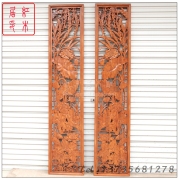 Dongyang khắc gỗ đồ nội thất dân cư cửa sổ màn hình TV nền tường trang trí lưới phân vùng gỗ rắn long não khắc