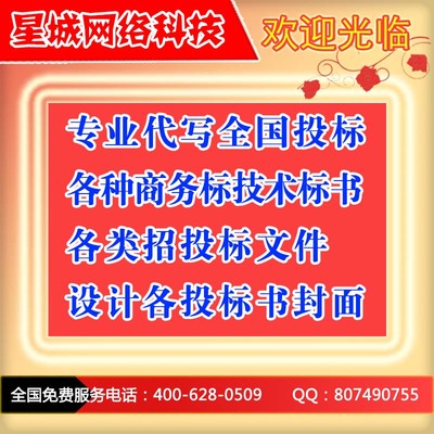 专业代做代写编制招投标书文件排版美化整理修