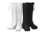 Giày cosplay laced boots đen màu trắng tinh khiết nam giới và phụ nữ ống cao Martin bắt chước vai trò-playing boots Giày ống