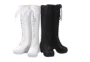 Giày cosplay laced boots đen màu trắng tinh khiết nam giới và phụ nữ ống cao Martin bắt chước vai trò-playing boots giày boot nữ