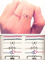 8 cơ thể chống thấm nước sơn watermark sticker flower finger nhẫn nhãn nhãn dán hình xăm HC-31 hình dán tattoo mini