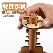 Kong Ming khóa Lu Ban khóa tre mở khóa key tháo gỡ dành cho người lớn đồ chơi giáo dục trẻ em trí tuệ giải pháp vòng
