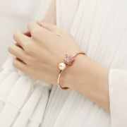 Vòng tay nữ phiên bản Hàn Quốc của sinh viên đơn giản Tatirocks quà tặng năm nay là vòng tay ngọc trai lợn bay ngọc trai năm - Vòng đeo tay Cuff