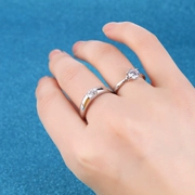 Đồ cưới cưới nhẫn kim cương mô phỏng một cặp nam nữ cặp vợ chồng sống miệng mở nhẫn giả nhẫn cưới tạm thời