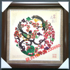 Театр теней 圆形皮影 喜上梅梢 陕西民间工艺品 旅游纪念品