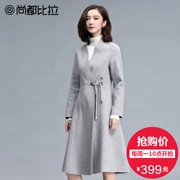 [299 nhân dân tệ] Shangdu Bila 2018 mùa xuân hai mặt áo len của phụ nữ Nizi áo