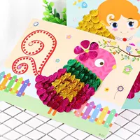 Sáng tạo diy vỏ sơn mẫu giáo nguyên liệu handmade gói ba chiều dán trẻ em vẽ của đồ chơi giáo dục thế giới đồ chơi