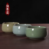 Longquan men ngọc gốm rửa chén lớn bút rửa chén kung fu trà thiết lập trà lễ hoa nồi bình trà cổ