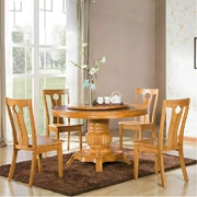 Niềm vui đồ nội thất Vuông bàn ăn và ghế kết hợp vòng gỗ rắn đất nước cổ điển bảng lớp vật liệu gỗ sồi bán hàng trực tiếp gỗ rắn bàn ăn