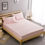 2019 thời trang đồng bằng cotton đơn mảnh giường màu hồng 笠 màu rắn twill đa năng ánh sáng ngọc giường ngủ - Trang bị Covers ga chun bọc giường spa