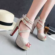 Mùa hè 2018 mới sandal cao gót nữ phiên bản Hàn Quốc của giày đế mềm đế dày thoải mái