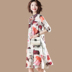 Sumu ren khâu màu in áo sơ mi nữ mùa hè tay áo lỏng Hàn Quốc fan Một từ váy nữ 1818 váy đầm