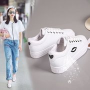 2018 mới giày trắng nữ mùa thu và mùa hè thêu hoang dã sinh viên Hàn Quốc giày vải đường phố lươi giày dày giày trắng