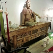 Mới Trung Quốc đồ gỗ rắn bảng điều khiển cũ cửa gỗ chân phẳng trường hợp lớn năm ngăn kéo tủ lưu trữ tủ hiên hiên - Bàn / Bàn