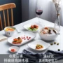 Đơn giản Bắc Âu dòng màu đen gốm món ăn gia đình Nhật Bản sáng tạo chống bỏng gạo bát ăn bát miễn phí với bộ đồ ăn bộ chén đĩa cao cấp