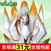 Pokémon chín đuôi mô hình giấy Anime giấy đồ chơi pet elf mô hình giấy 3D ba chiều đồ chơi câu đố