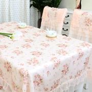 Mô hình vụ nổ tươi vườn ren khăn trải bàn khăn trải bàn vải dày vải ăn ghế bọc ghế đệm