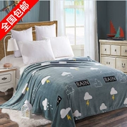 Tấm flannel san hô đơn giản trong mùa đông, mảnh đơn cộng với nhung ấm flannel sang trọng chăn đơn ký túc xá sinh viên