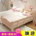 Trẻ em bằng gỗ rắn giường trẻ em giường cô gái công chúa giường với hộ lan tôn sóng cậu bé giường loại giường khu dân cư đồ nội thất giường cậu bé Giường