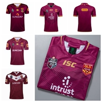 Bóng đá mặc State of Origin Maroons Queensland Marou 18 áo rugby mới áo thun chơi bóng bầu dục
