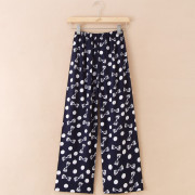 Pajama quần nữ phần mỏng cotton lụa trung niên cộng với phân bón để tăng ngủ quần cotton nhân tạo đồ ngủ có thể được đeo bên ngoài nhà quần