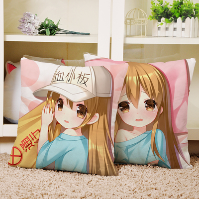taobao agent Working cells Platelet surrounding animation two-dimensional square custom pillow cushion sofa cushion square pillow