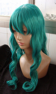 taobao agent Green wig, 80cm, curls, cosplay