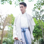 Trở lại han và tang shou tianyue ming mới truyền thống hàng ngày hanfu người đàn ông thêu nửa cánh tay áo sơ mi duy nhất cp vài mùa hè ăn mặc