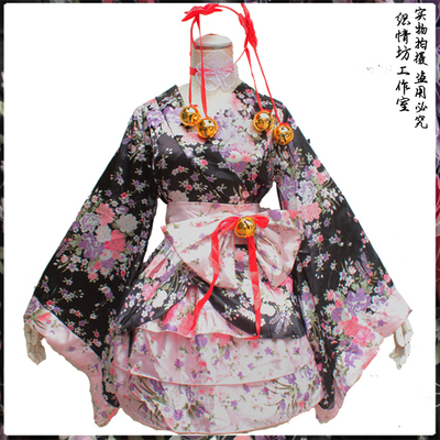 taobao agent Bell ★ Chong Guan Specials ★ Anime clothing and kimono -style Loro Lita Ocean clothing cos maid clothing heavy cherry blossoms