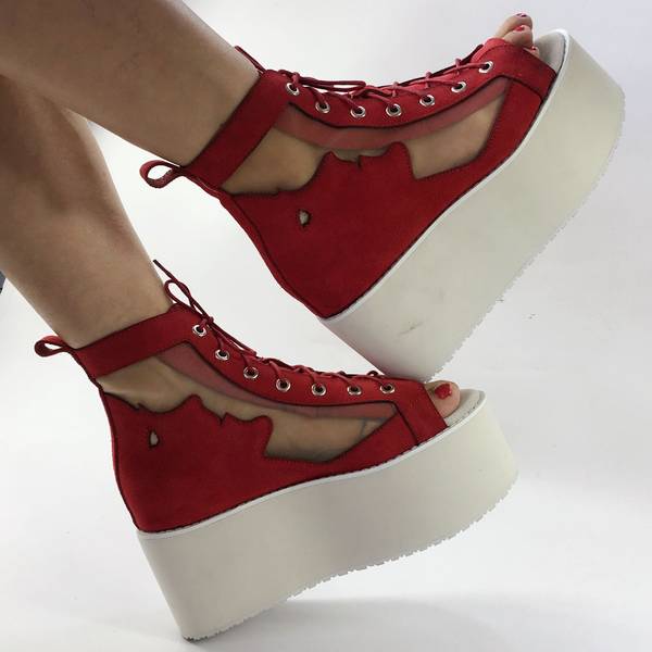 Antaina мелочь толстая корка натуральная кожа обувь марля пирсинг рыбий рот ботинки размер можно настроить 8544