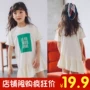 2018 trẻ em mới của váy cô gái mùa hè ăn mặc cô gái thể thao giản dị Hàn Quốc phiên bản của dễ thương nước ngoài váy ngắn thủy triều dam be gai