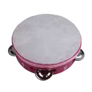 Trẻ em Orff Pink Tambourine 6 inch tambourine 8 inch tambourine Đồ chơi dạy học mẫu giáo chính hãng - Đồ chơi nhạc cụ cho trẻ em