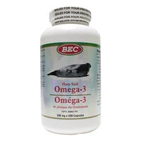 Канадская доставка BEC SEAL OIL 500 мг*500 CAPS OMEGA-3 среднего и пожилого здравоохранения