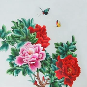 Nổi tiếng cổ thêu nghệ thuật thêu thêu diy kit người mới bắt đầu handmade sơn trang trí bướm tình yêu hoa mẫu đơn 35 * 35 CM