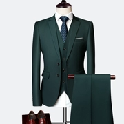 Màu xanh đậm đôi khóa thêm kích thước lớn 6XL áo cưới nam chú rể phù hợp với công ty bảo hiểm phù hợp với bộ 3