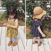 Trẻ em thời trang váy 2018 mùa hè cô gái mới ren tắt vai hai mặc dây đeo váy trẻ em búp bê váy