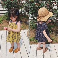 Trẻ em thời trang váy 2018 mùa hè cô gái mới ren tắt vai hai mặc dây đeo váy trẻ em búp bê váy đồ cho bé gái