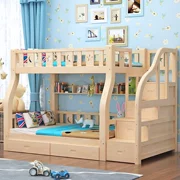 Giường tầng của trẻ em gỗ rắn nam bunk bed bunk giường giường thông lớp thang tủ tầng thứ hai giường giường gỗ
