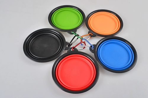 Портативная складная чаша для домашних животных кремниевые миски маленькие и маленькие собаки, кошки, миски для собак туристической водной миски