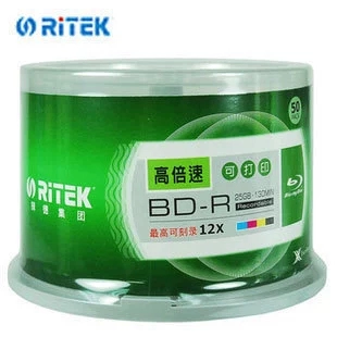 Tongde 12x Blu-ray BD-R Record Disk 25G Can Printed White Discs 50 штук бочек