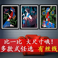 3D Cross Stitch Yunnan Chongcai Национальный стиль ашма Печать новая гостиная спальня спальня три -ежедневные картины