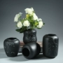 Bình hoa đá cổ điển Bình hoa Trung Hoa bình hoa hoa gốm gốm đen bình gốm - Vase / Bồn hoa & Kệ chậu trồng mai