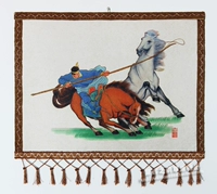 Монгольская войлочная живопись Цветная монгольская характерная ремесла подвесные картины набор лошадей и войлочных картин декоративные пастбище