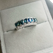 Nhà máy bán trực tiếp nhẫn sapphire tự nhiên nữ chính hãng 925 bạc đá quý nhẫn tính khí hàng nhẫn màu lửa tốt! - Nhẫn