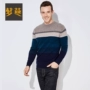 Meng Yan mùa đông mới vòng cổ thanh định vị kinh doanh quý ông xu hướng tinh tế áo len ZBK7513 áo thun nam cổ tròn