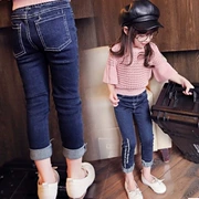 2019 quần áo trẻ em mới cho bé gái quần jeans mùa thu quần legging quần mùa đông quần quần chân quần mùa thu đông - Quần