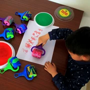 Trẻ em mẫu giáo của nguồn cung cấp bức tranh con lăn bàn chải bàn chải xốp bàn chải EVA bọt cọ xát đồ chơi graffiti