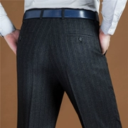 Mùa thu và mùa đông trung niên quần len nam dày kinh doanh phù hợp với quần len giản dị quần lỏng quần cashmere
